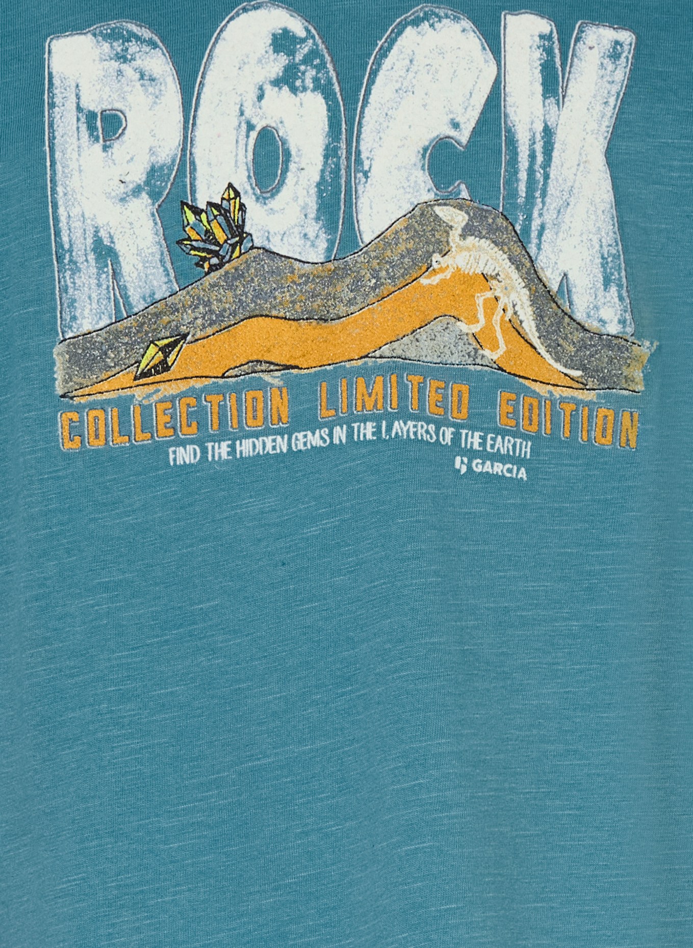 GARCIA Longsleeve: TÜRKIS / DUNKELGELB / WEISS