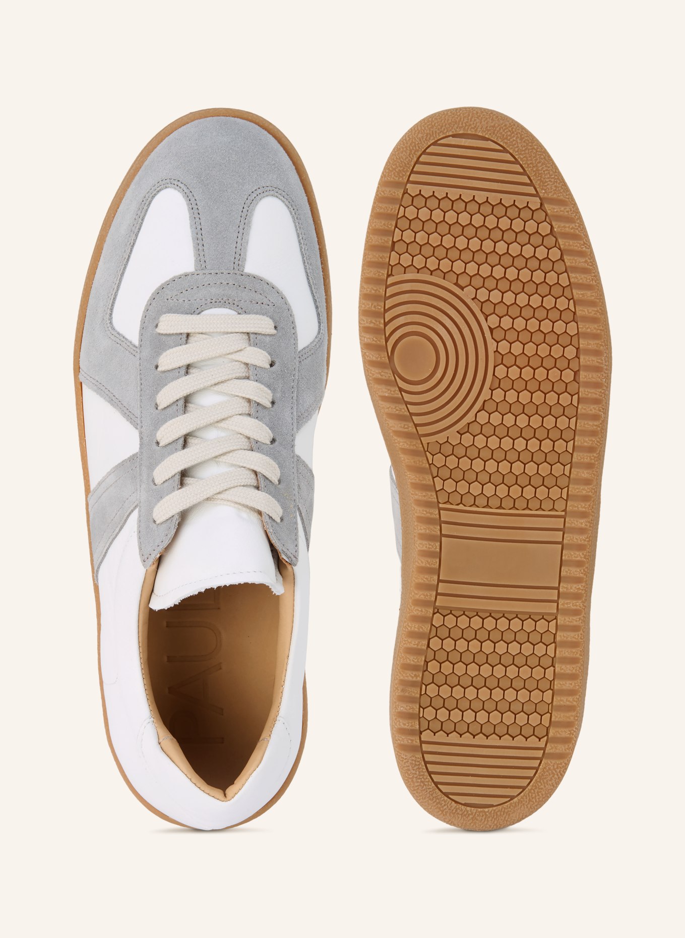 PAUL baskets: BLANC / GRIS CLAIR