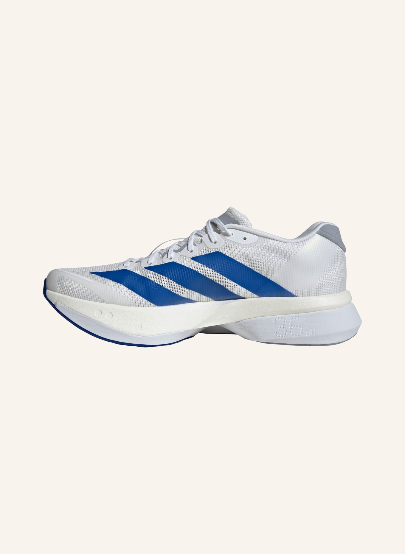 adidas ADIZERO BOSTON 13 running shoes: WHITE / RED / BLUE