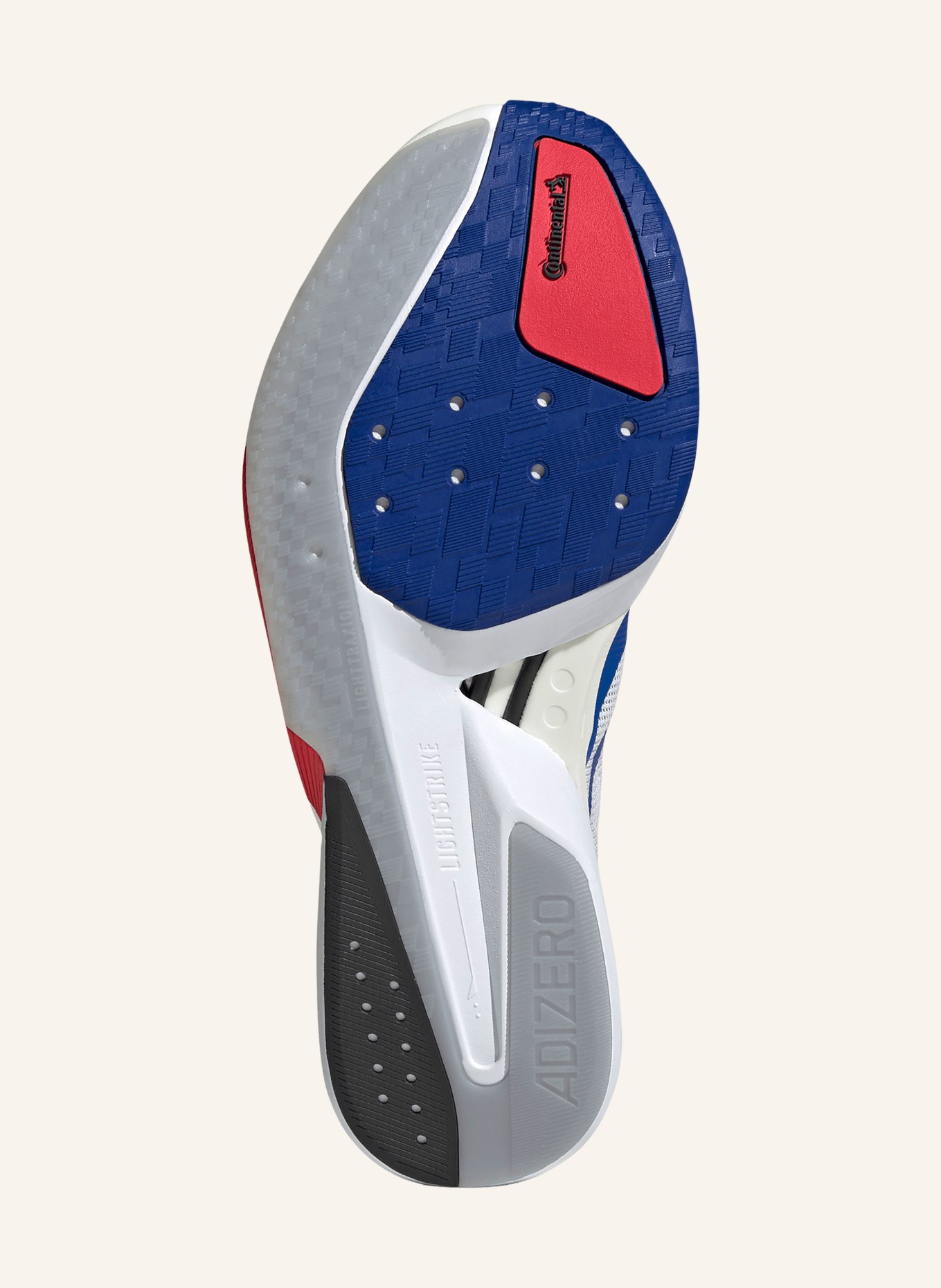 adidas ADIZERO BOSTON 13 running shoes: WHITE / RED / BLUE