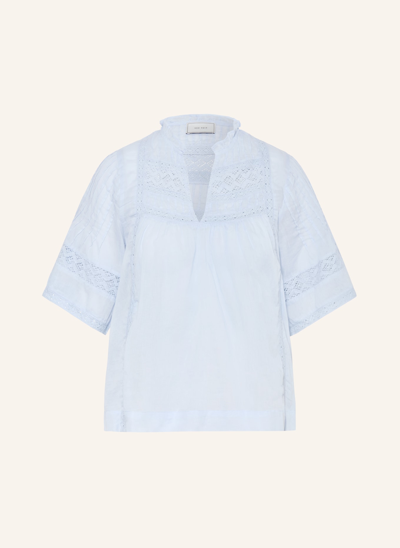 NEO NOIR Chemisier SIAMA avec dentelle: BLEU CLAIR