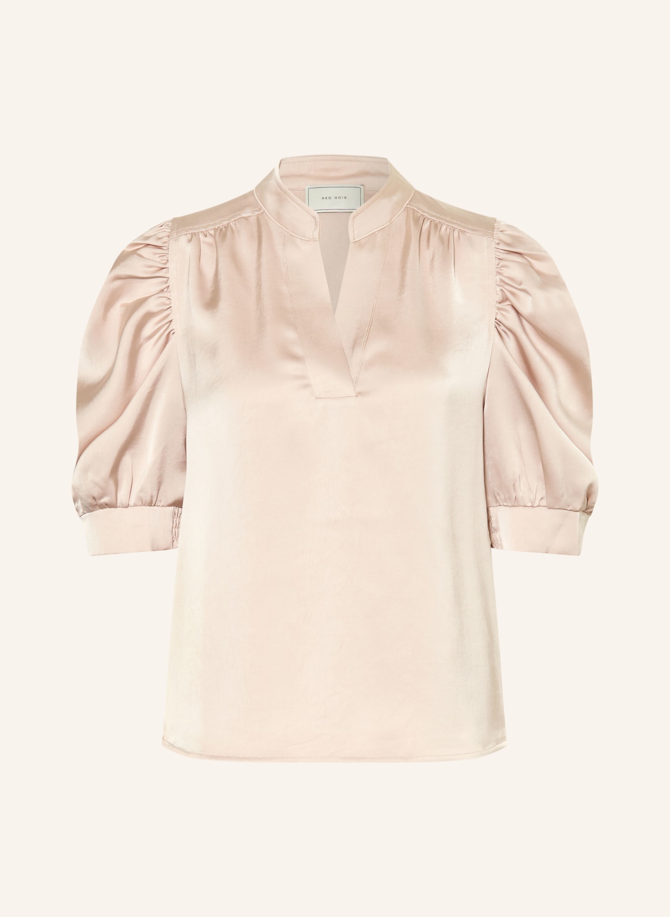 NEO NOIR Blusenshirt ROELLA aus Satin: BEIGE