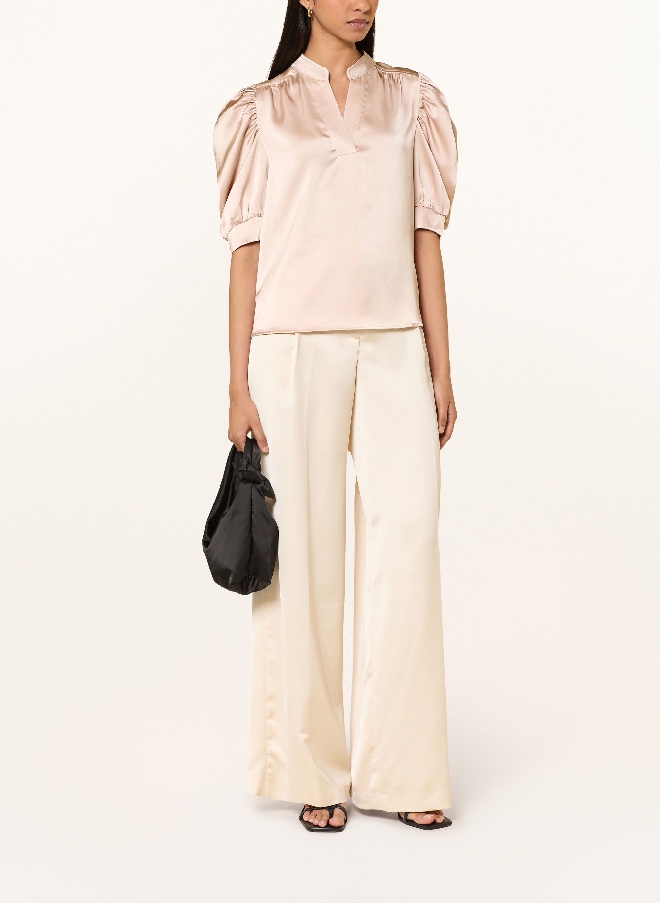 NEO NOIR Blusenshirt ROELLA aus Satin: BEIGE