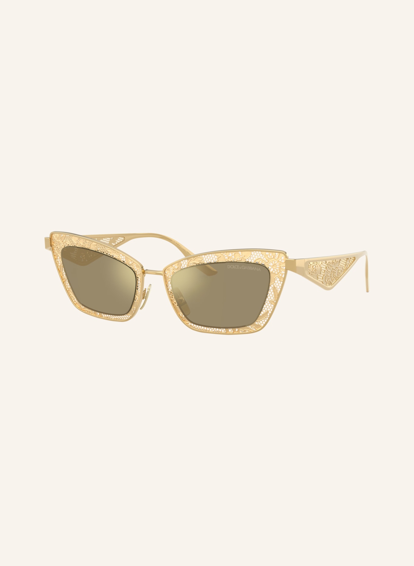 DOLCE & GABBANA Sonnenbrille DG2311: GOLD/ GRAU VERSPIEGELT