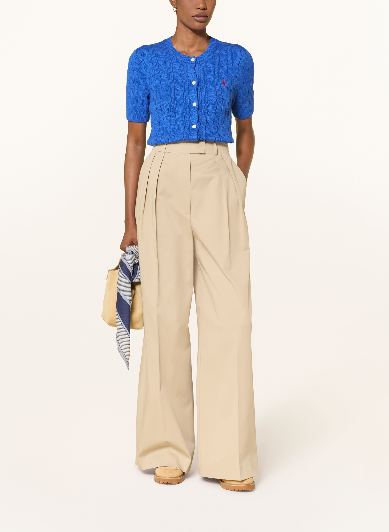 POLO RALPH LAUREN Pletený kardigan: TMAVĚ MODRÁ