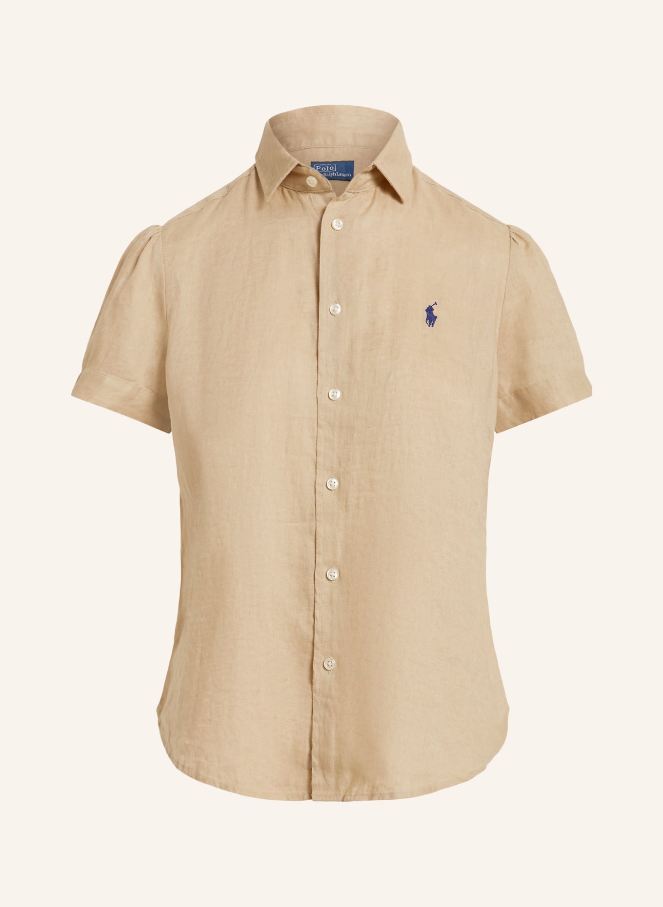 POLO RALPH LAUREN linnen blouse: BEIGE