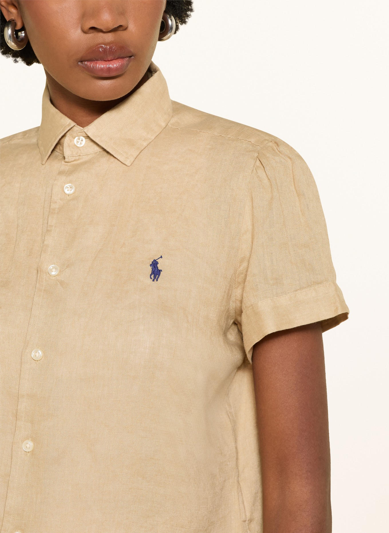 POLO RALPH LAUREN linnen blouse: BEIGE