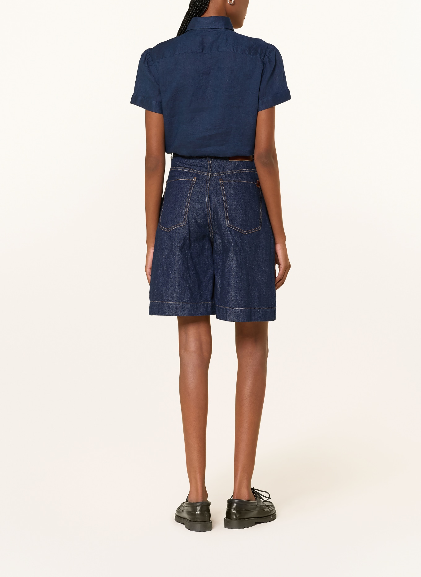 POLO RALPH LAUREN Lněná halenka: TMAVĚ MODRÁ