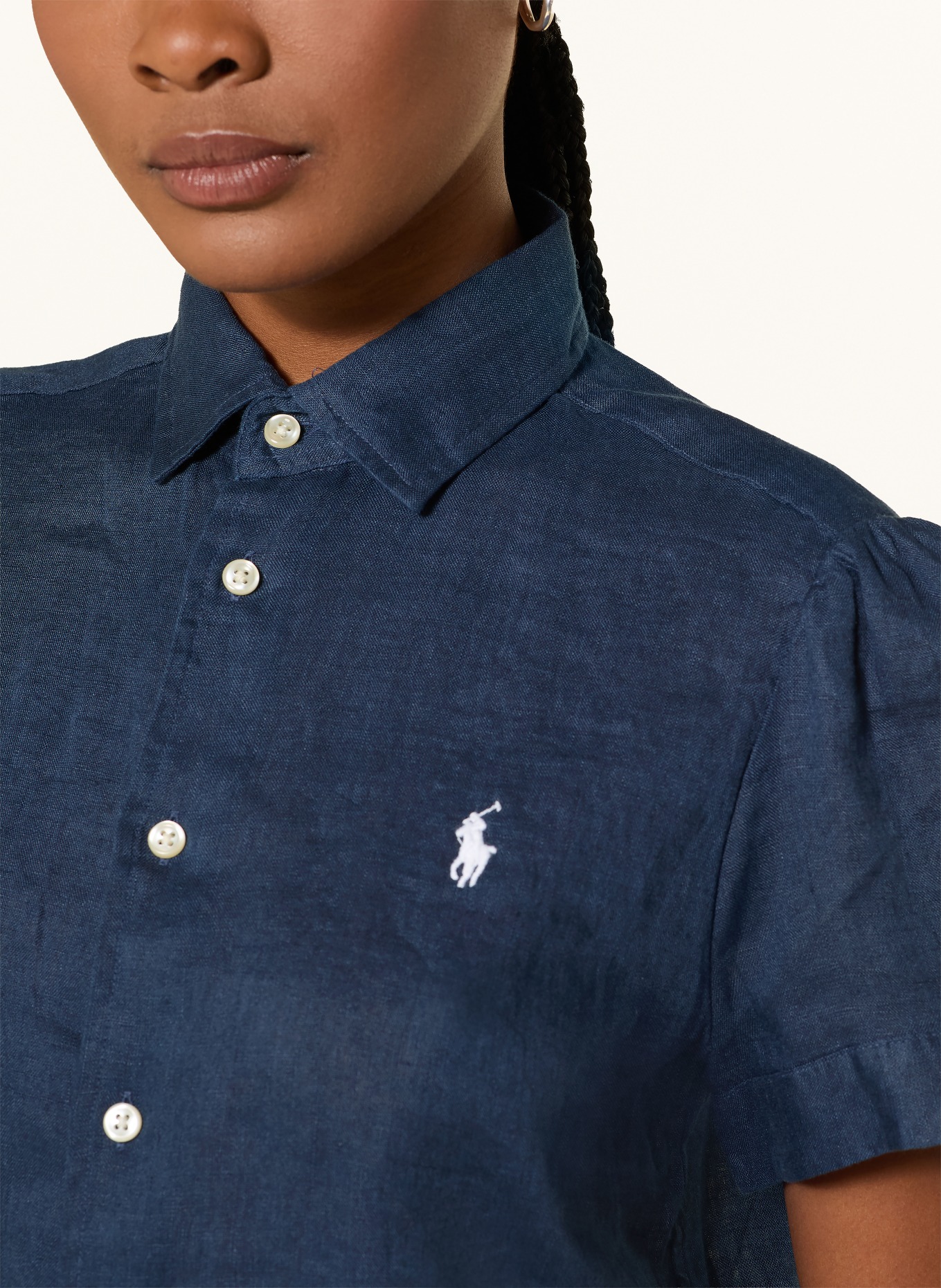 POLO RALPH LAUREN Lněná halenka: TMAVĚ MODRÁ