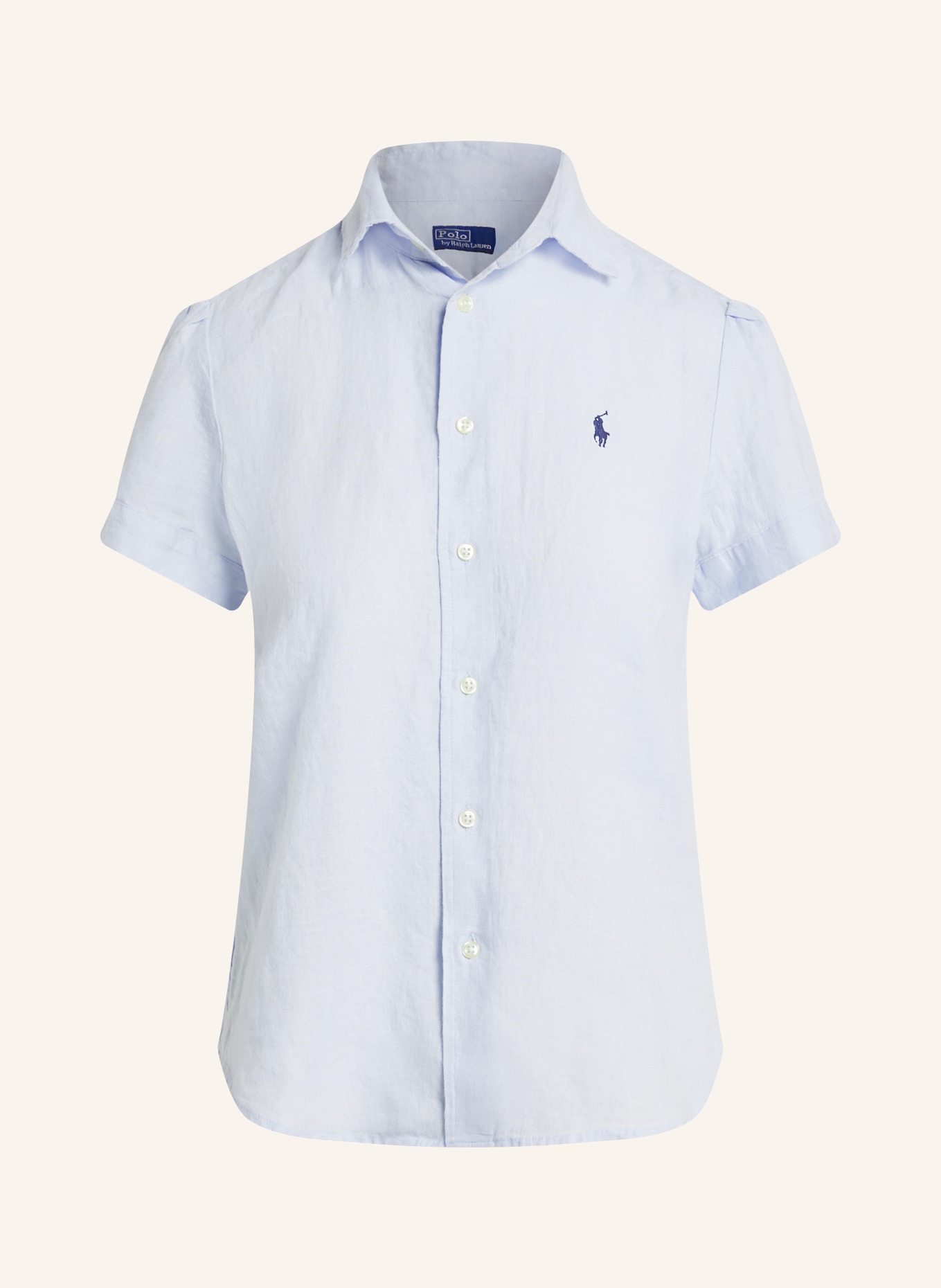 POLO RALPH LAUREN chemisier en lin: BLEU CLAIR