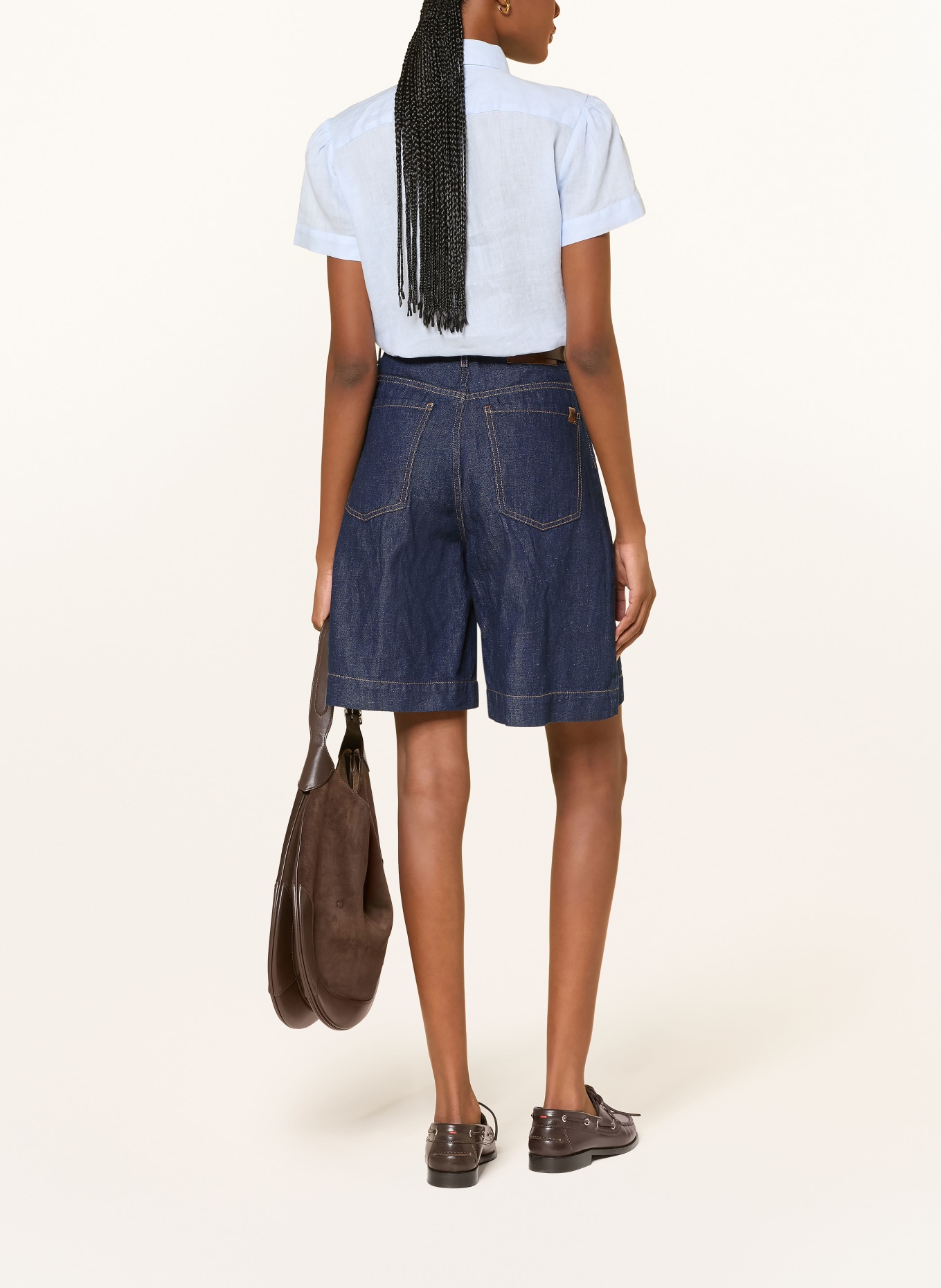 POLO RALPH LAUREN chemisier en lin: BLEU CLAIR