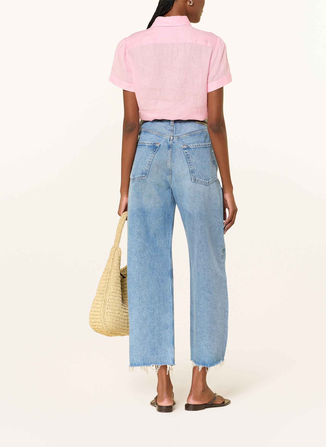 POLO RALPH LAUREN Lněná halenka: RŮŽOVÁ