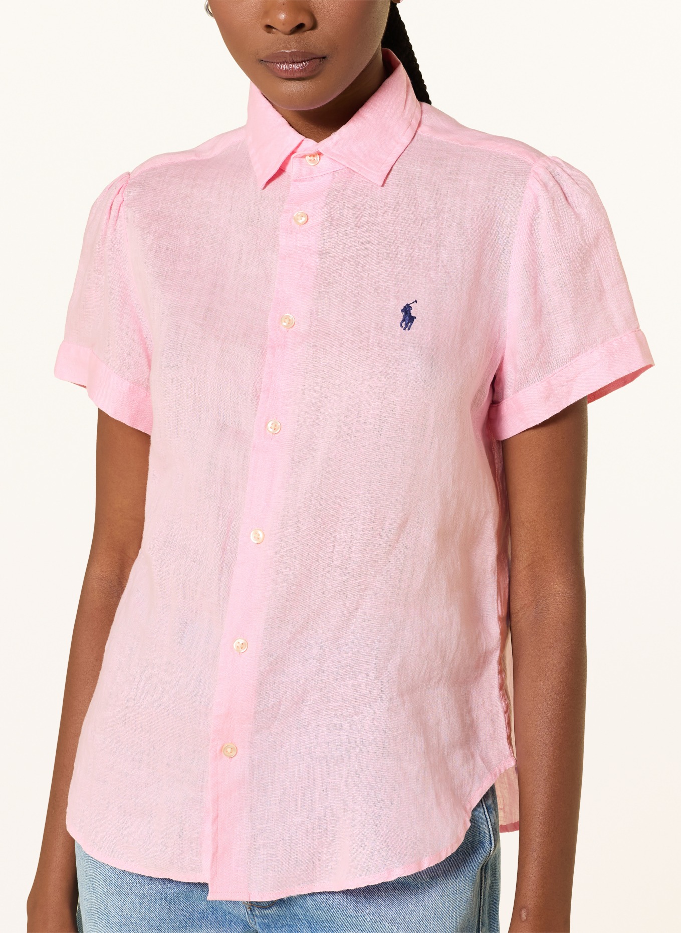 POLO RALPH LAUREN Lněná halenka: RŮŽOVÁ