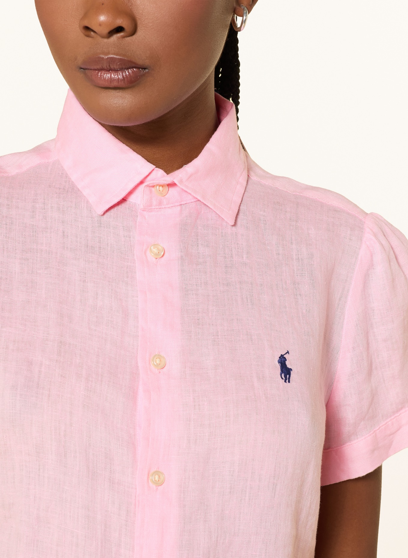 POLO RALPH LAUREN Lněná halenka: RŮŽOVÁ