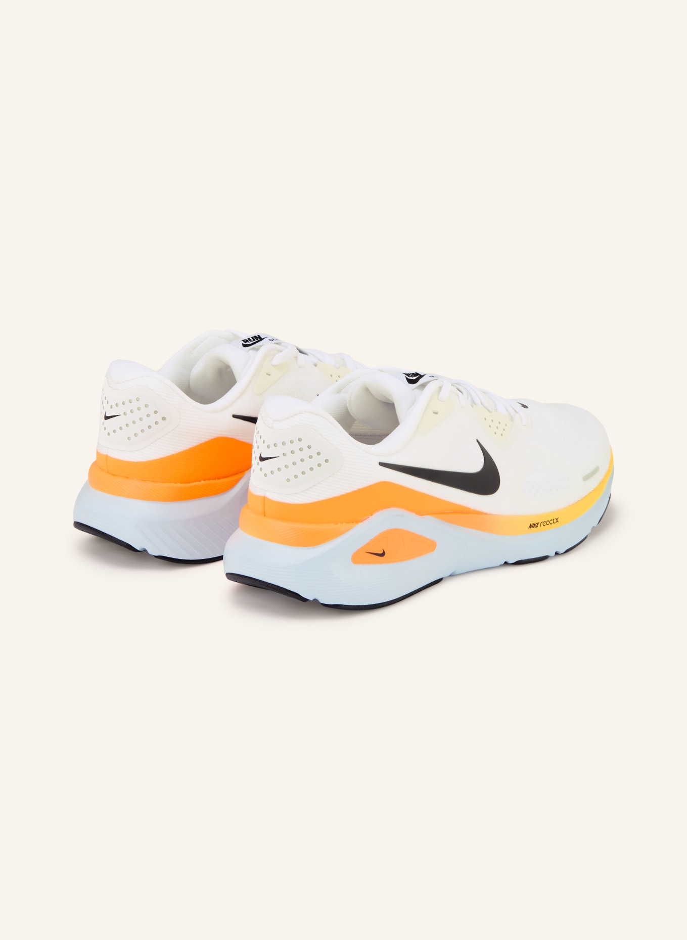 Nike Laufschuhe STRUCTURE 26: WEISS / NEONORANGE / SCHWARZ