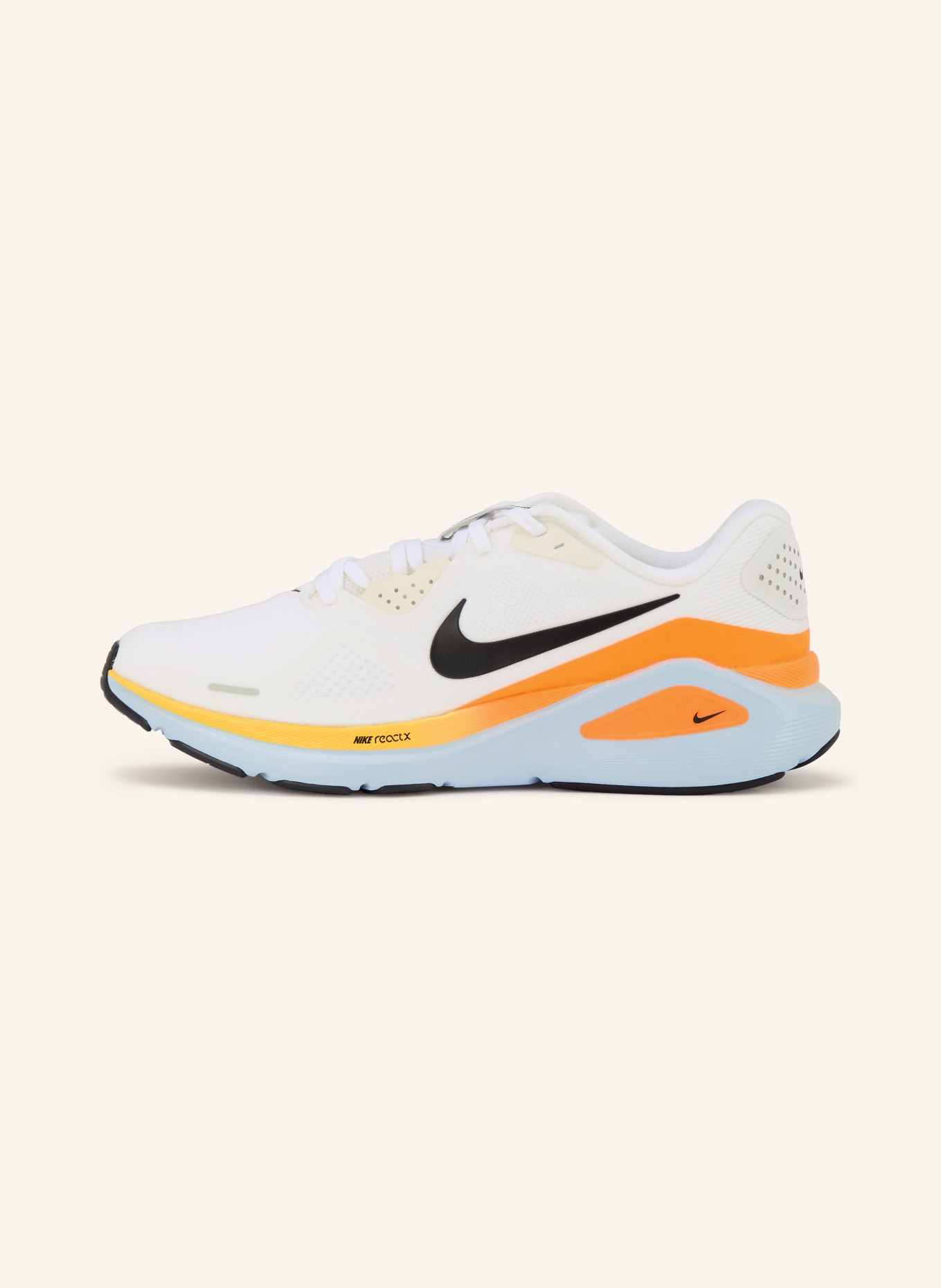 Nike Laufschuhe STRUCTURE 26: WEISS / NEONORANGE / SCHWARZ