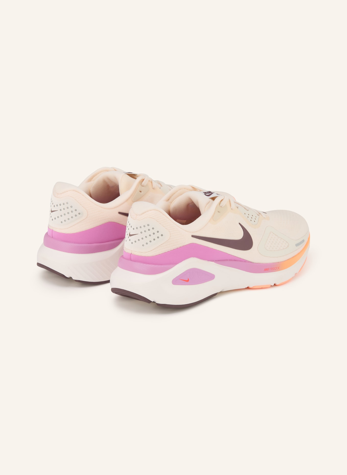 Nike Laufschuhe STRUCTURE 26: BEIGE / DUNKELBRAUN / LILA