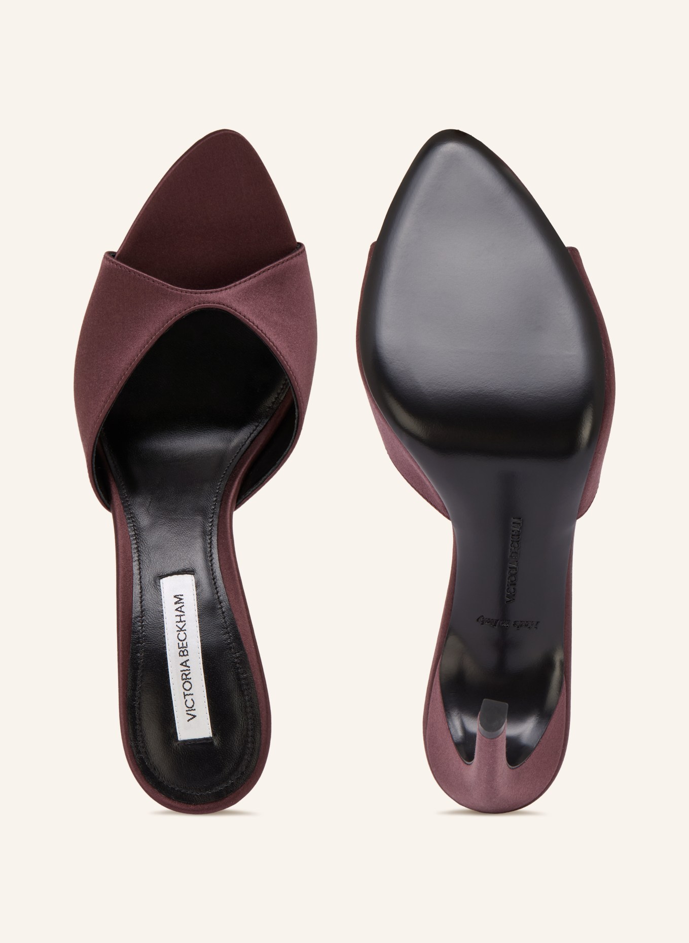 VICTORIA BECKHAM Mules HARLOW: DUNKELROT