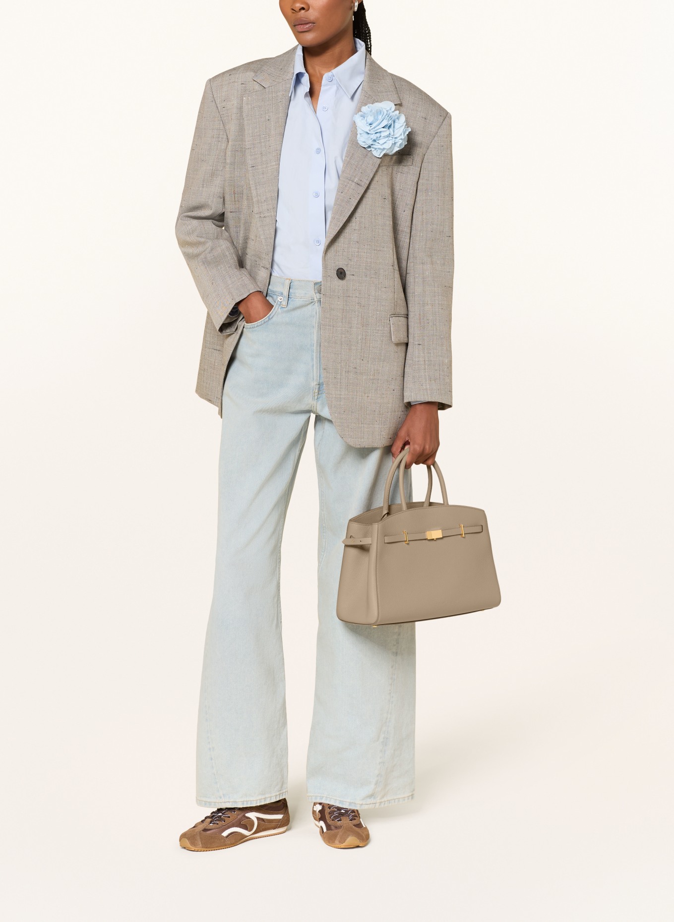 DEMELLIER Sac à main THE HUDSON: CHAMEAU / OR