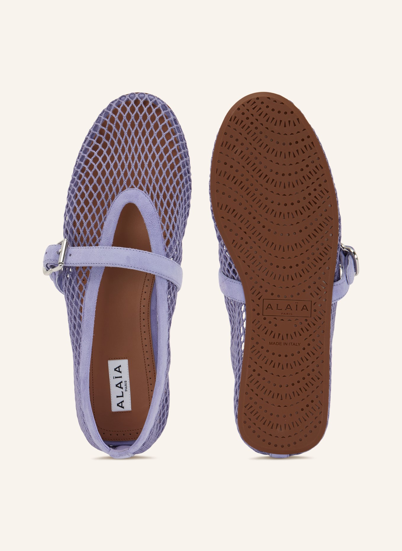 ALAÏA ballerina's: LICHTPAARS