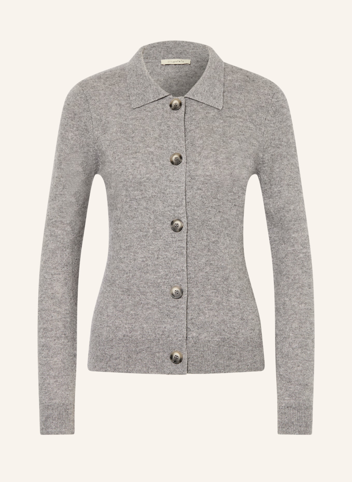 lilienfels Strickjacke mit Cashmere: GRAU