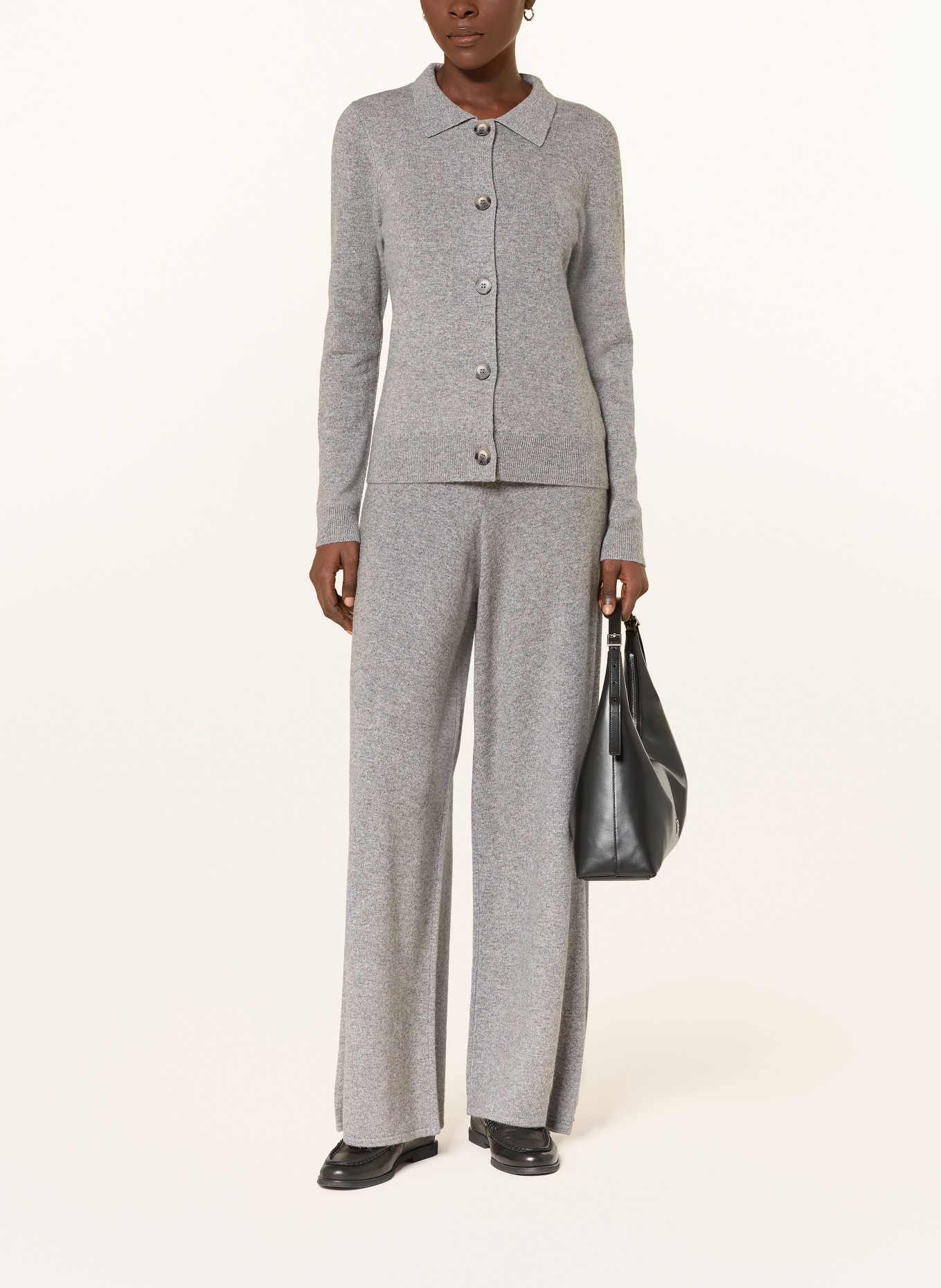 lilienfels Strickjacke mit Cashmere: GRAU
