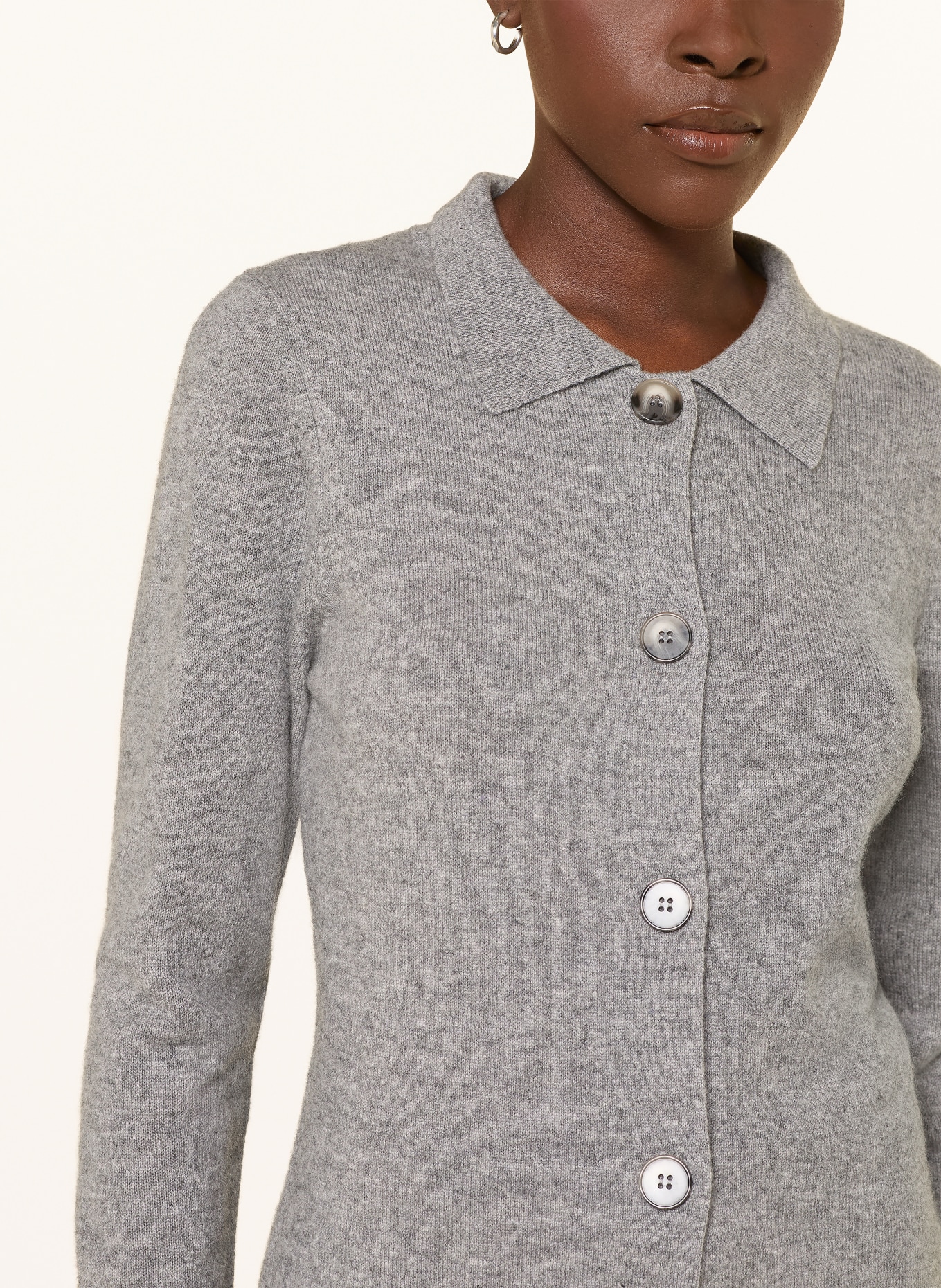 lilienfels Strickjacke mit Cashmere: GRAU