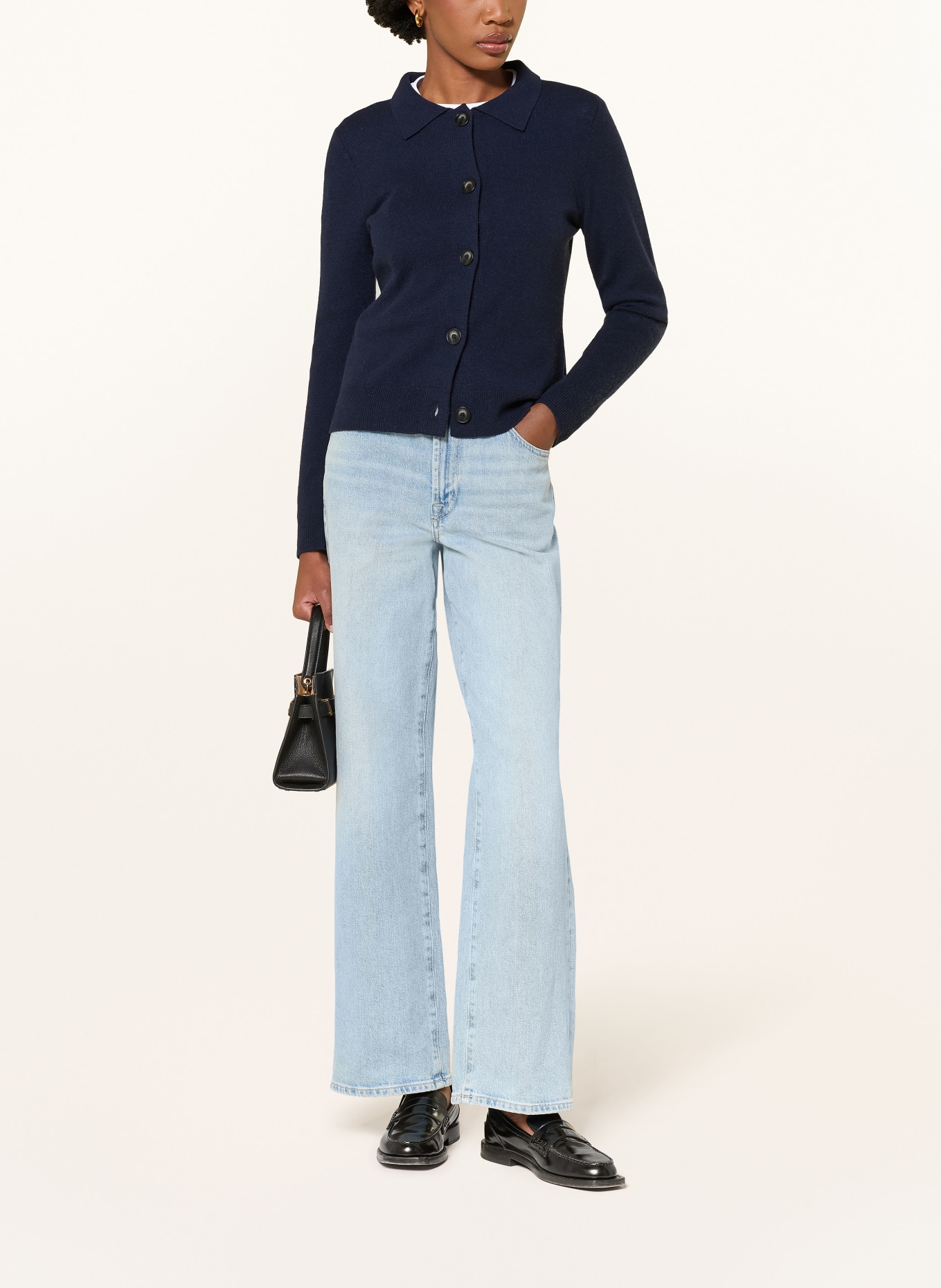lilienfels Strickjacke mit Cashmere: DUNKELBLAU