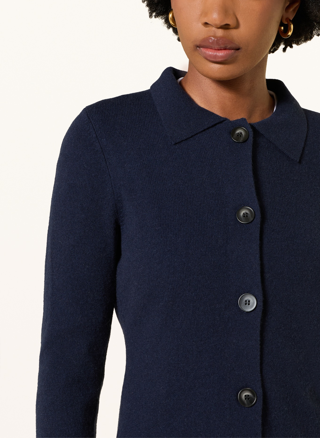 lilienfels Strickjacke mit Cashmere: DUNKELBLAU