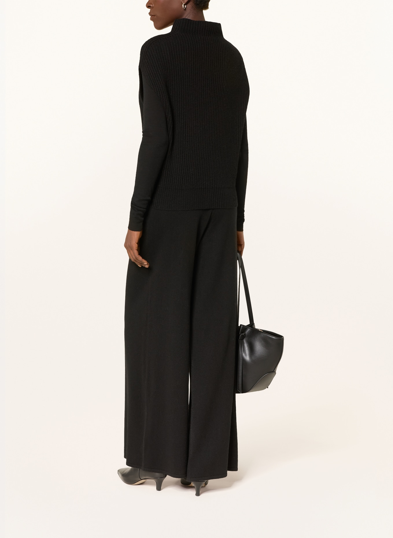 lilienfels Pull sans manches en cachemire: NOIR