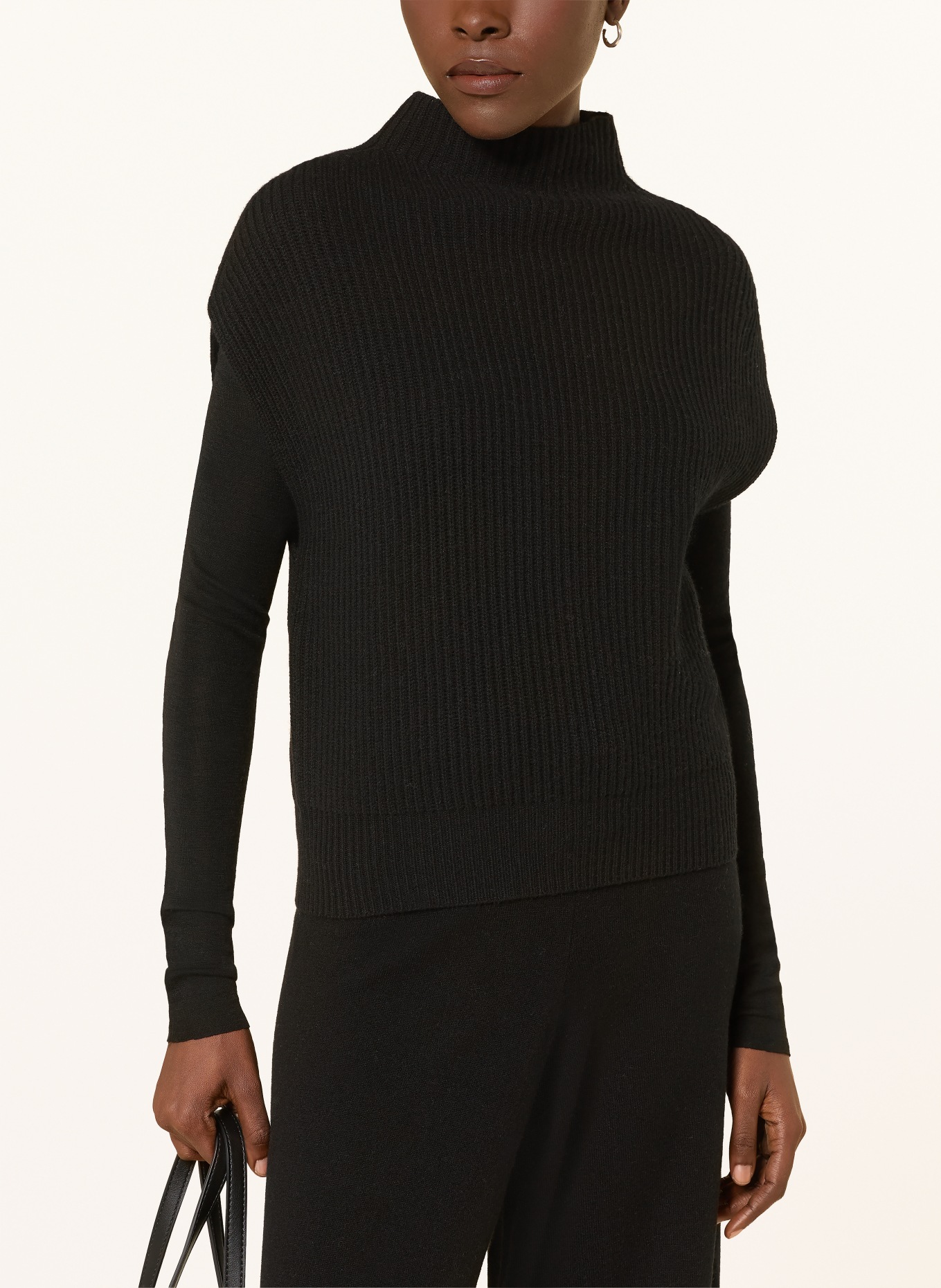 lilienfels Pull sans manches en cachemire: NOIR