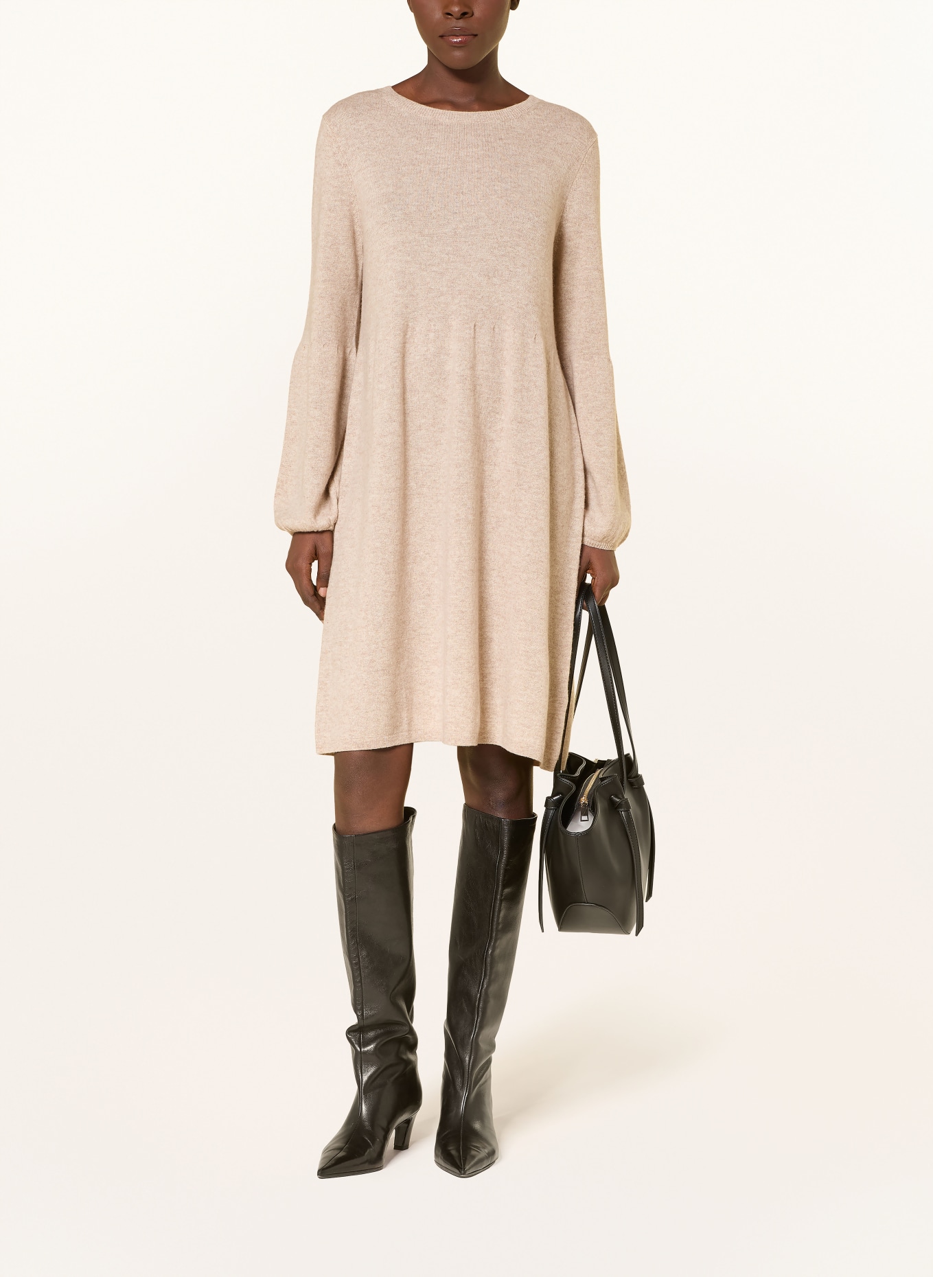 lilienfels Strickkleid mit Cashmere: BEIGE