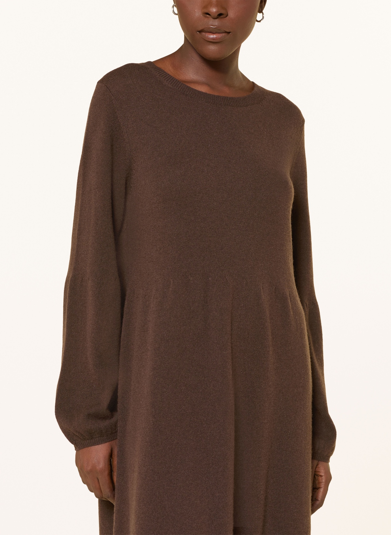 lilienfels Robe en maille avec cachemire: MARRON FONCÉ