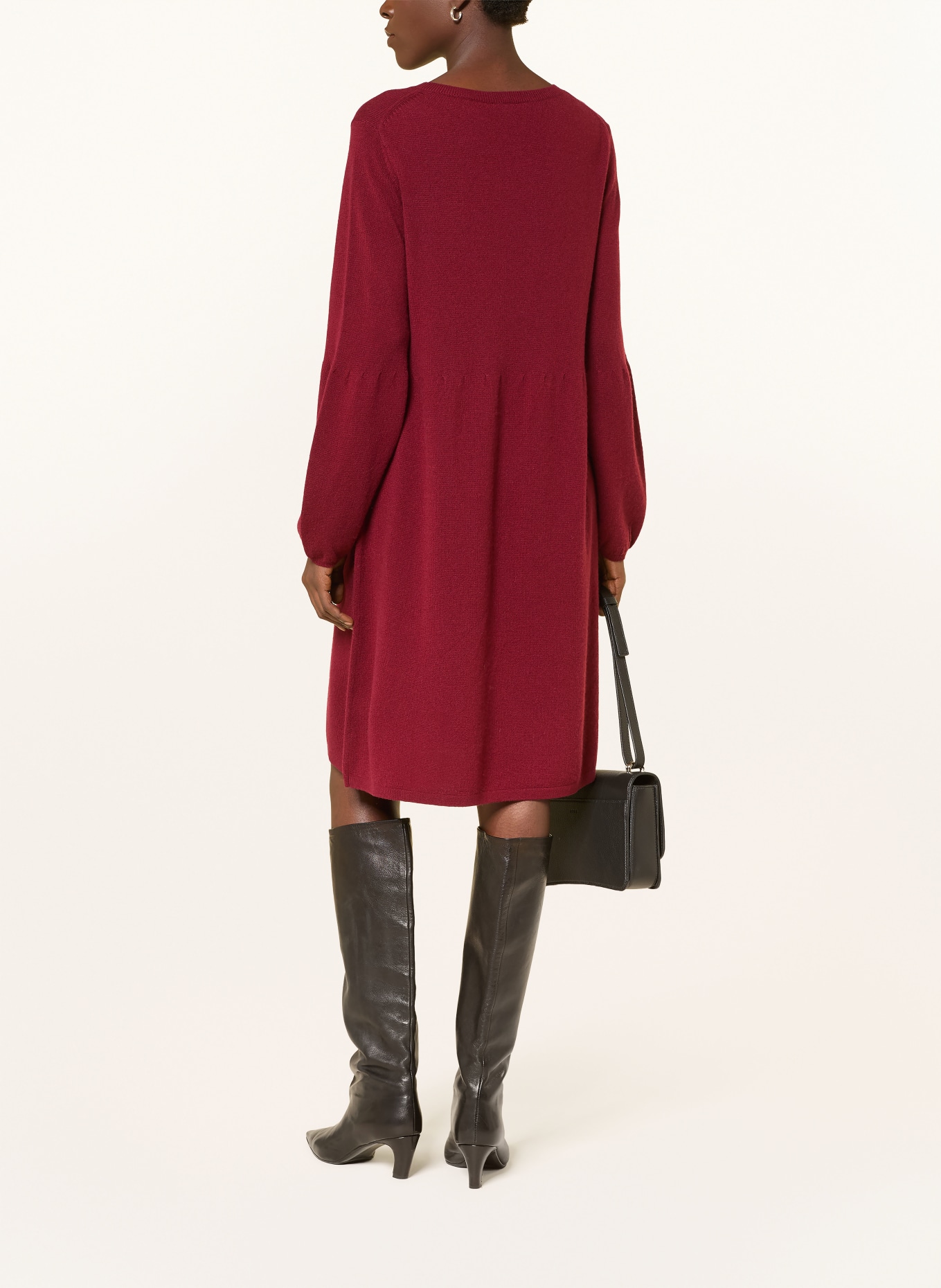 lilienfels Strickkleid mit Cashmere: DUNKELROT