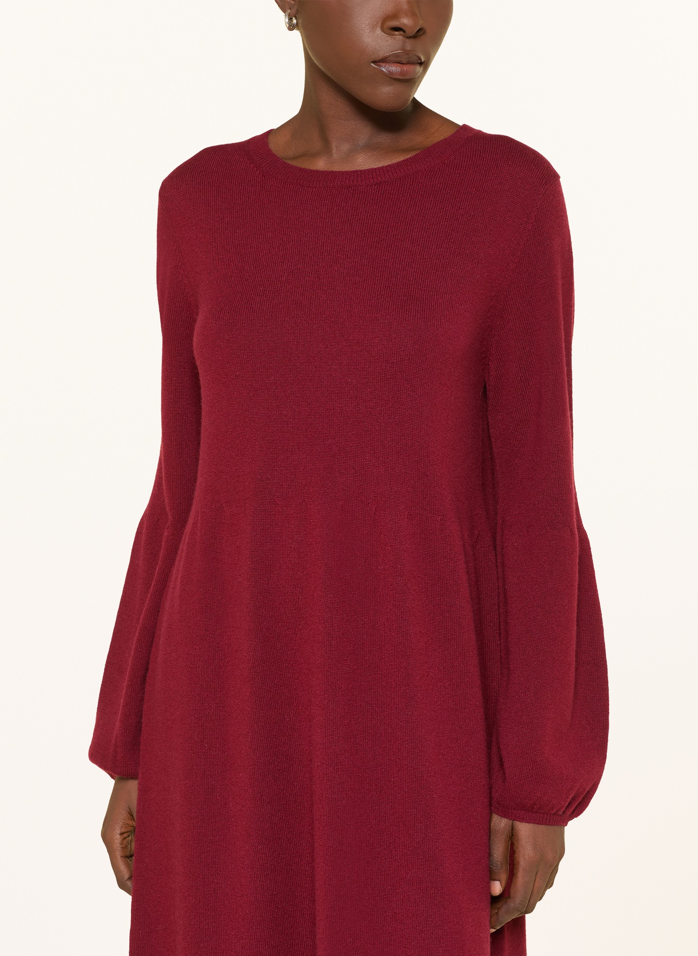 lilienfels Strickkleid mit Cashmere: DUNKELROT