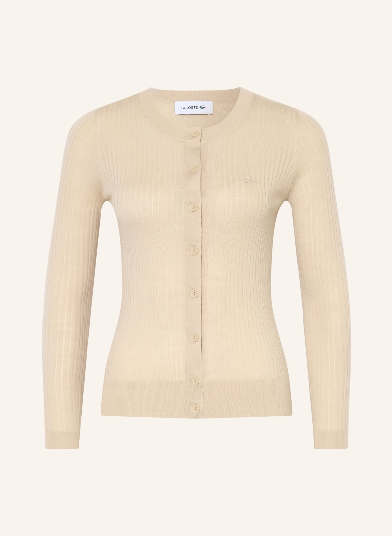 LACOSTE cardigan: BEIGE
