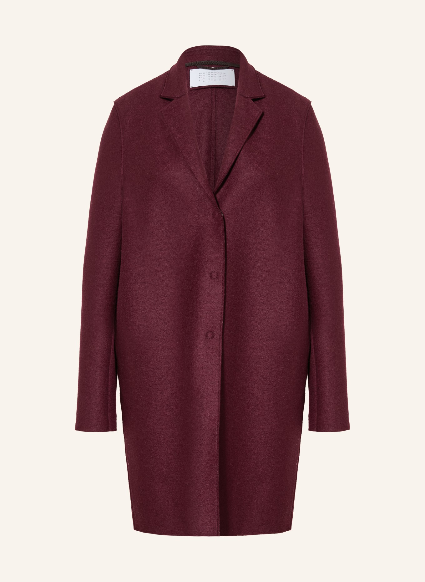 HARRIS WHARF LONDON Wollmantel: DUNKELROT