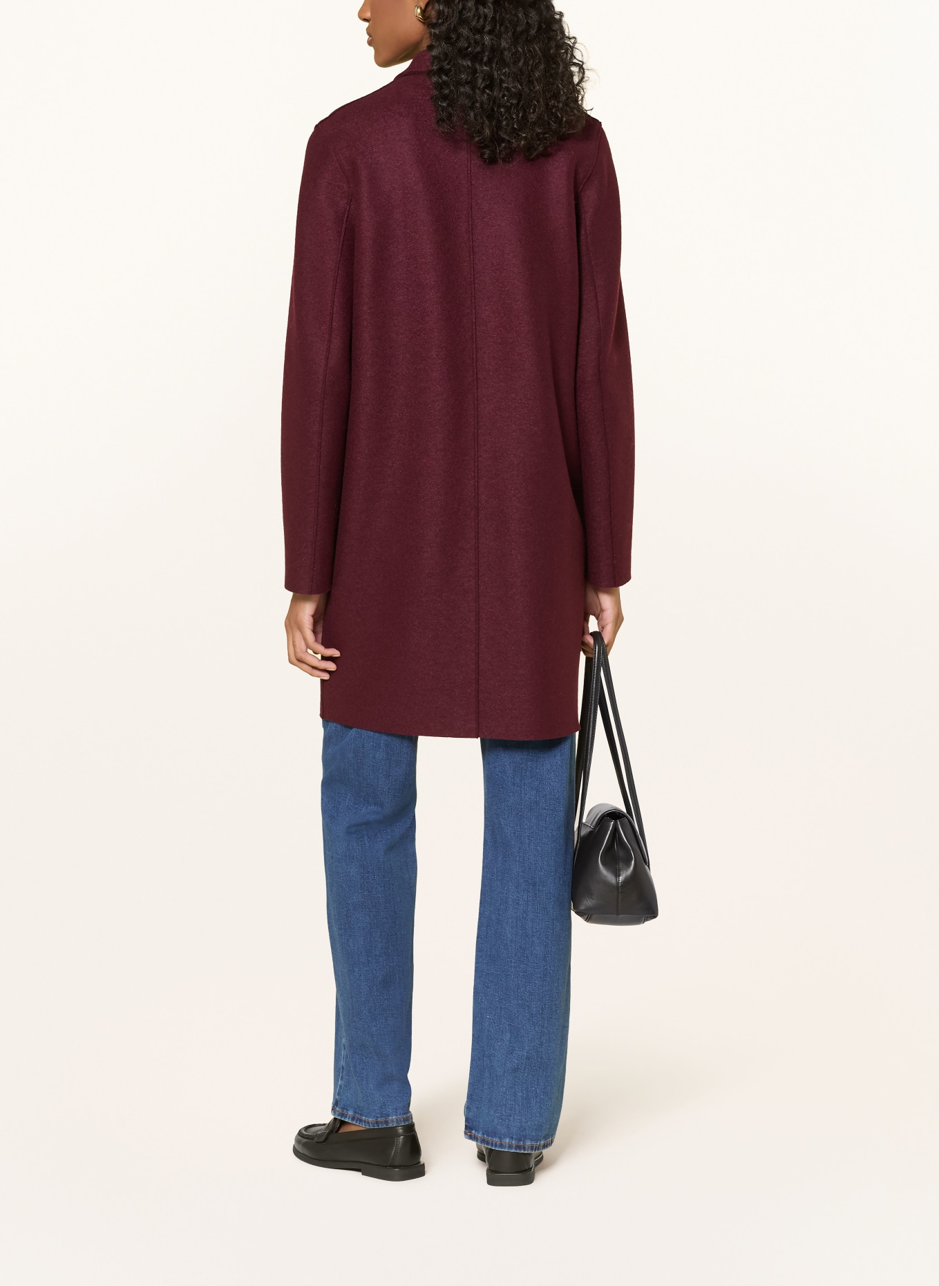 HARRIS WHARF LONDON Wollmantel: DUNKELROT