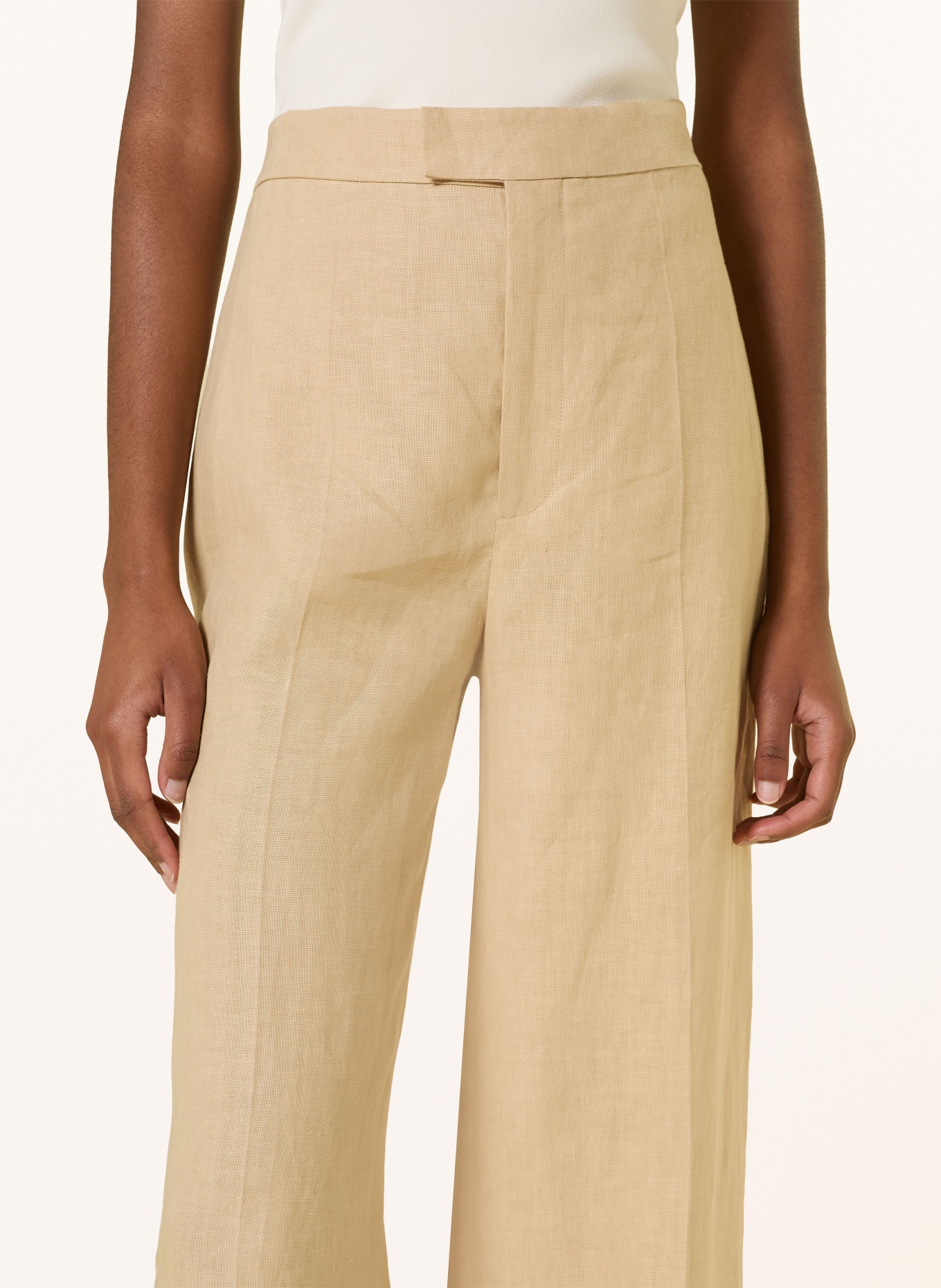 RALPH LAUREN Collection Marlenehose DEAN aus Leinen: BEIGE