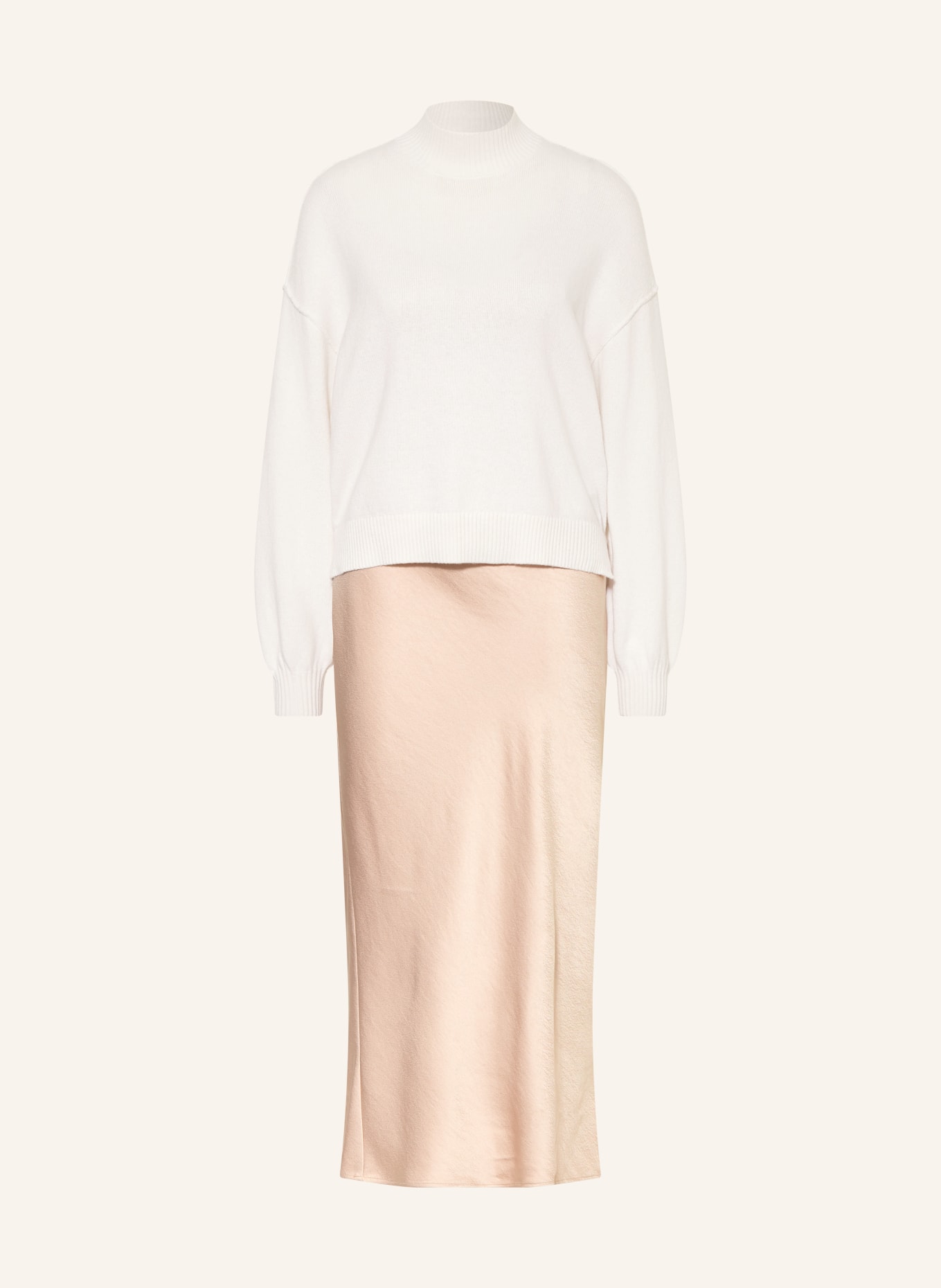 TED BAKER Set HARISA: Kleid und Pullover: HELLBRAUN / WEISS