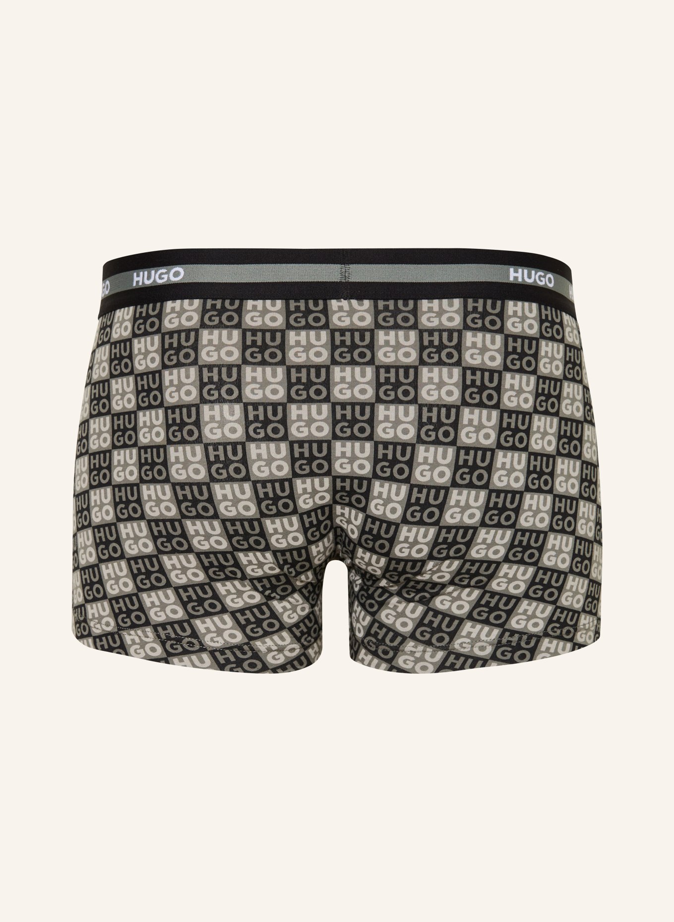 HUGO 3-pack boxer shorts: KHAKI / BLACK