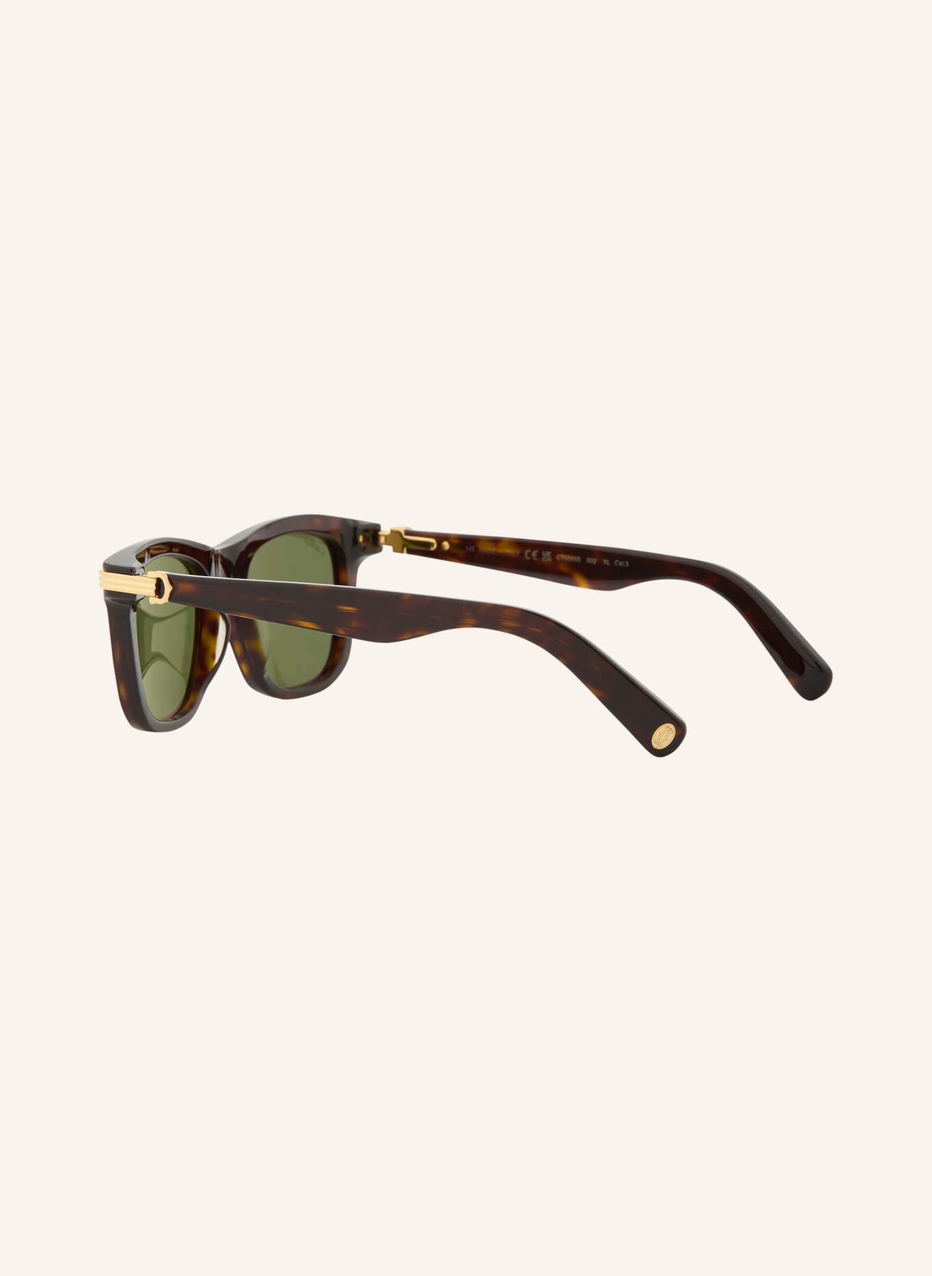 Cartier Sunglasses 6L001656: HAVANA/ GREEN