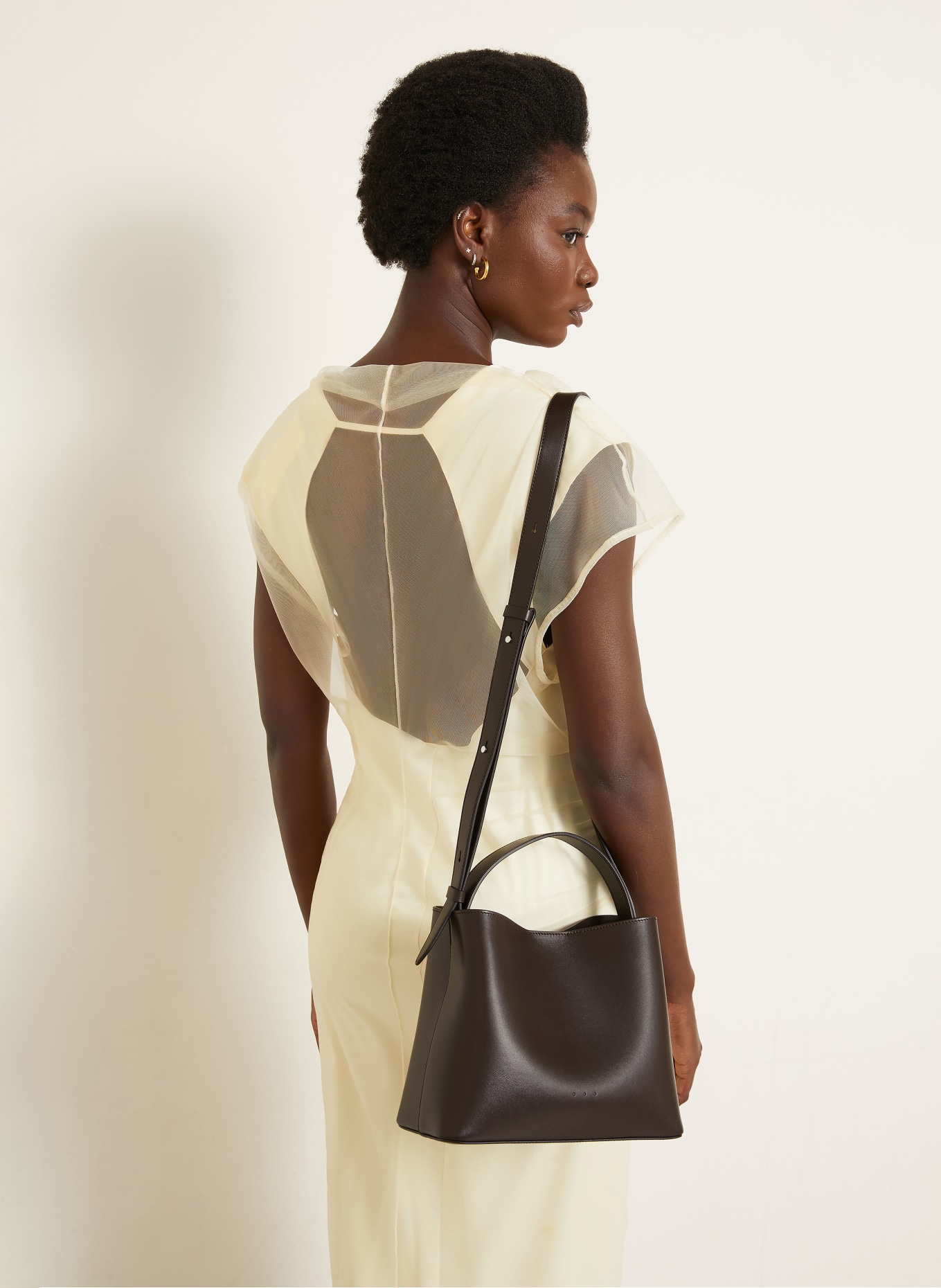 AESTHER EKME Sac à bandoulière ORIGINAL MINI SAC: MARRON FONCÉ