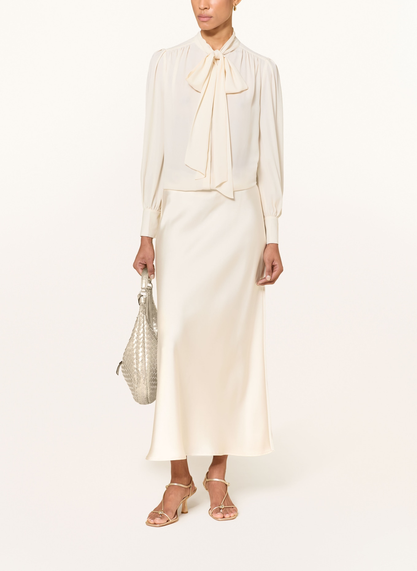 V by Vera Mont jupe en satin: ÉCRU