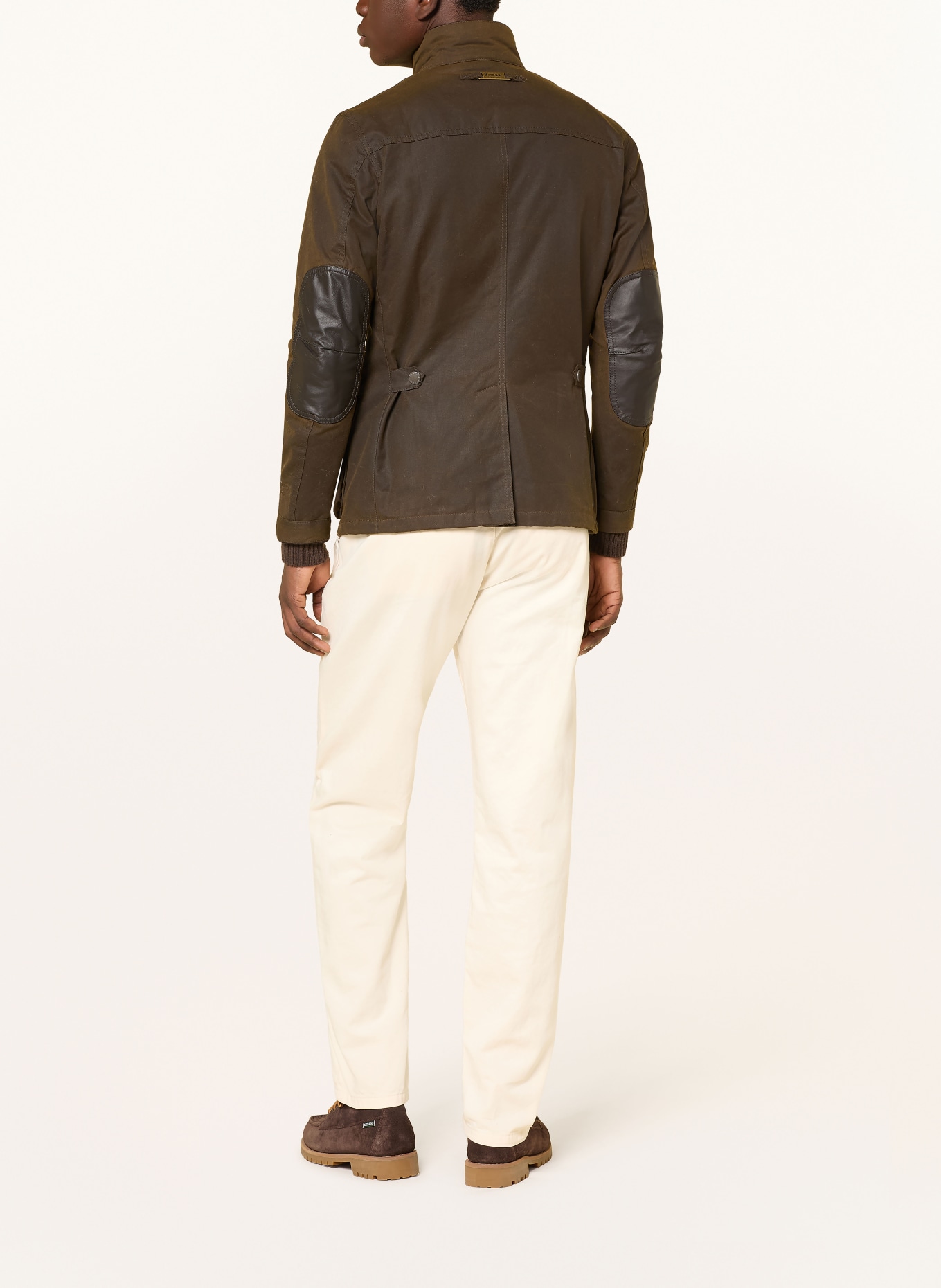 Barbour Veldjas OGSTON WAX: KAKI / MARRON FONCÉ
