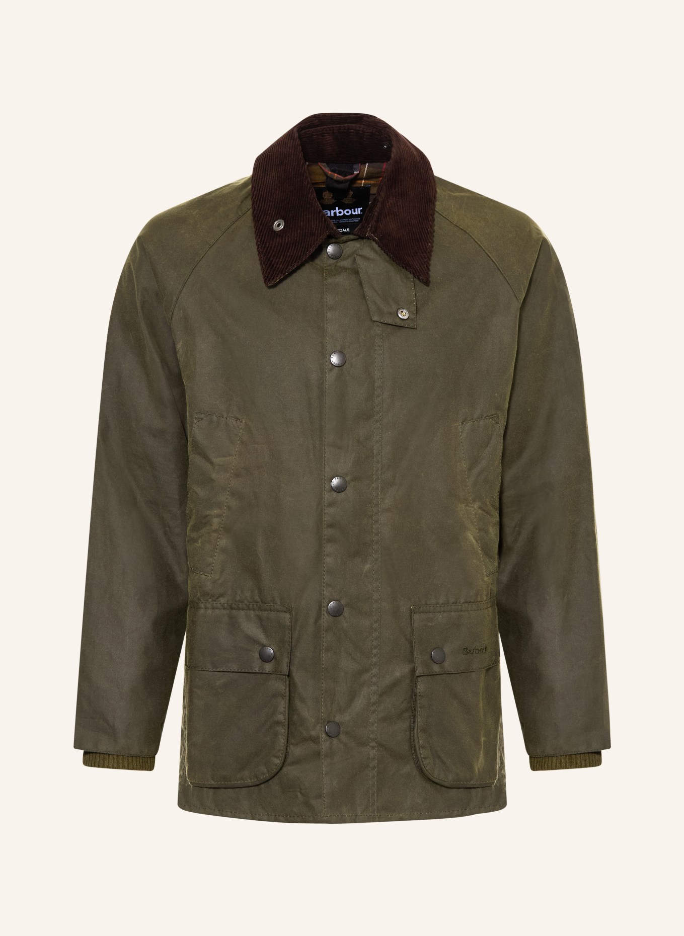 Barbour Fieldjacket BEDALE WAX: KHAKI / DUNKELBRAUN