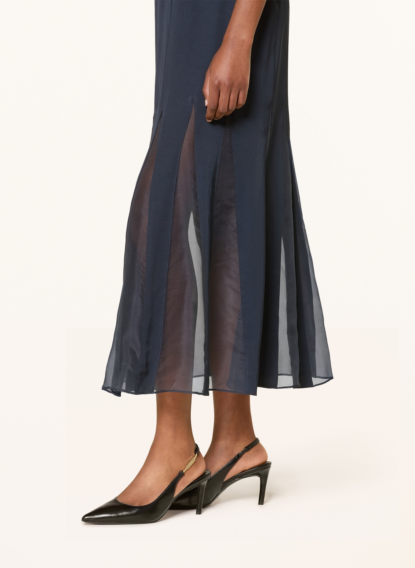 BOSS Satin dress DONABELLI: DARK BLUE