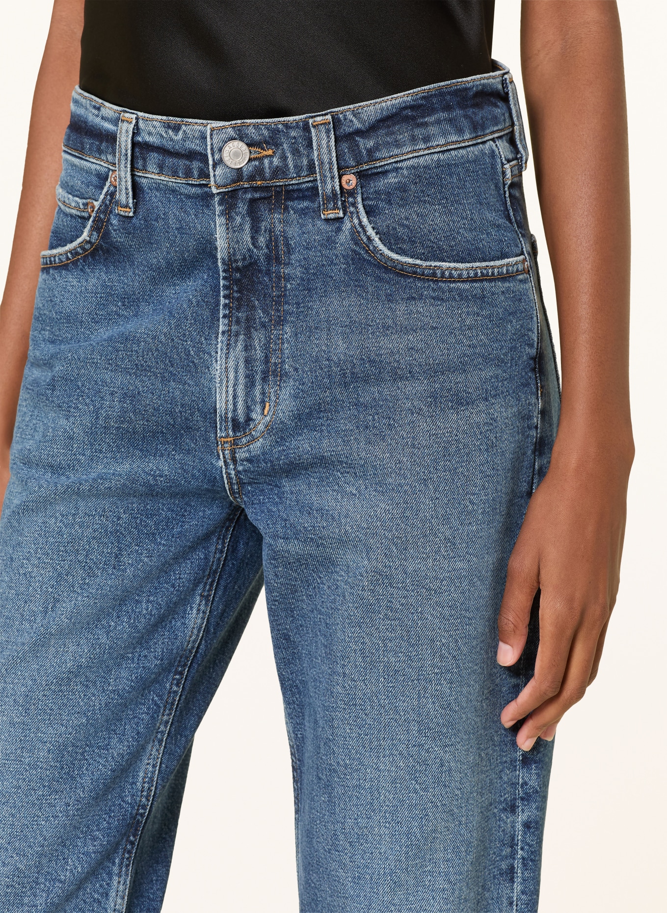 AGOLDE Straight džíny VALEN: solace  dk vint ind cut