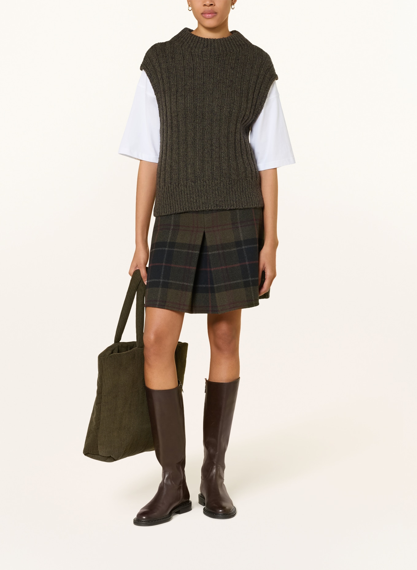 Barbour Pullunder ANASTASIA: OLIJF