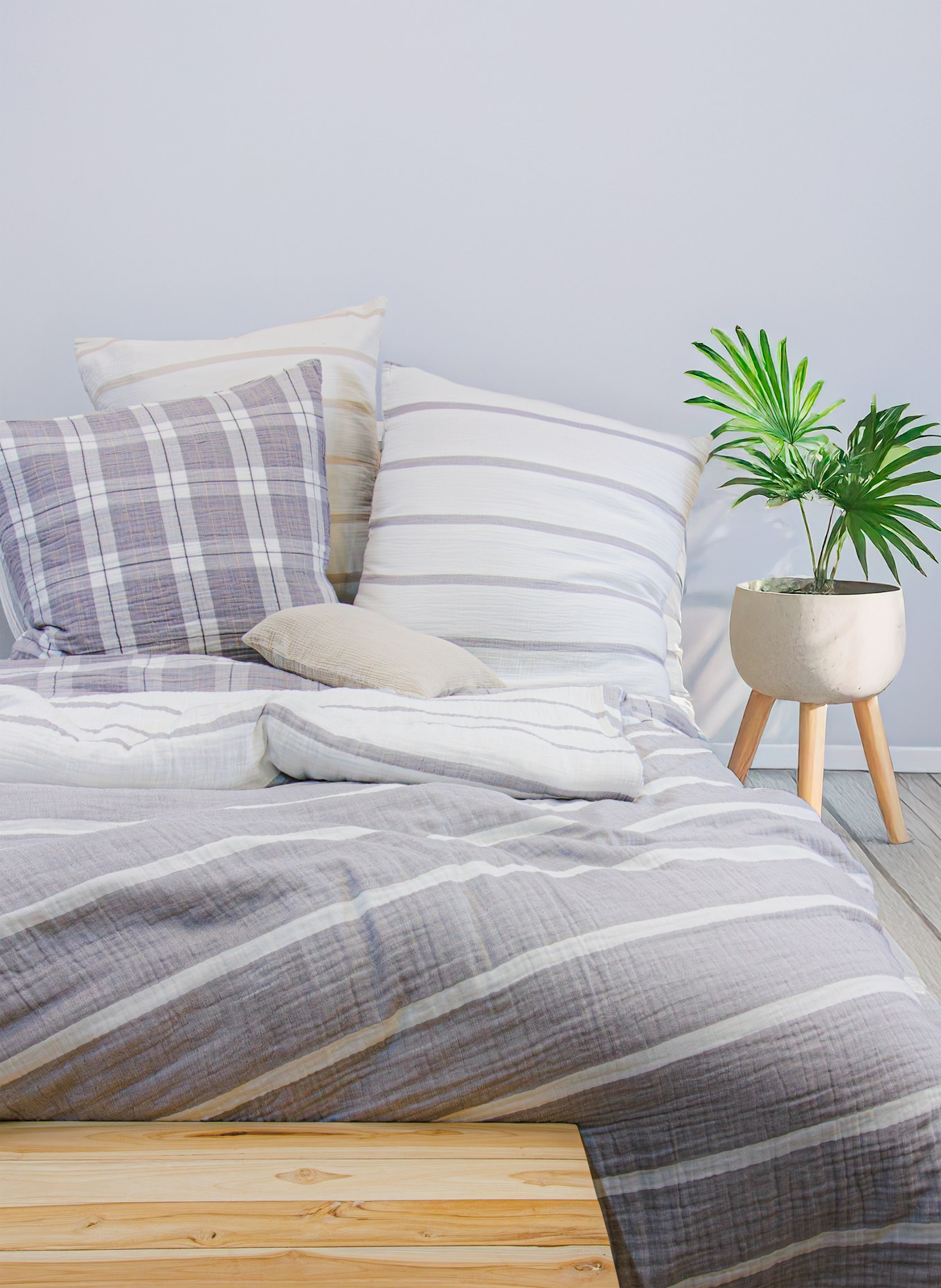 fleuresse Bettwäsche FARO: GRAU / WEISS